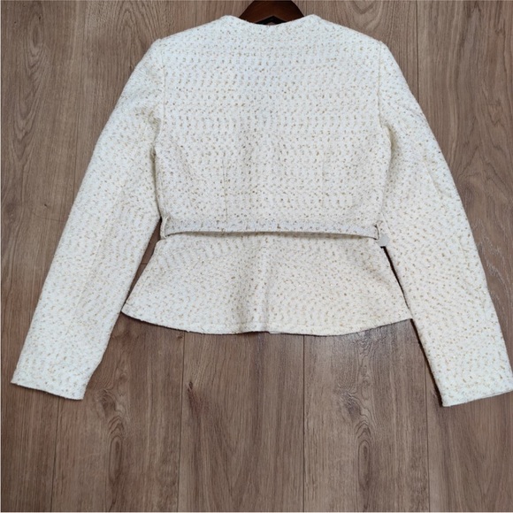 Self-Portrait pleated metallic bouclé jacket minidress - Picture 4 of 7